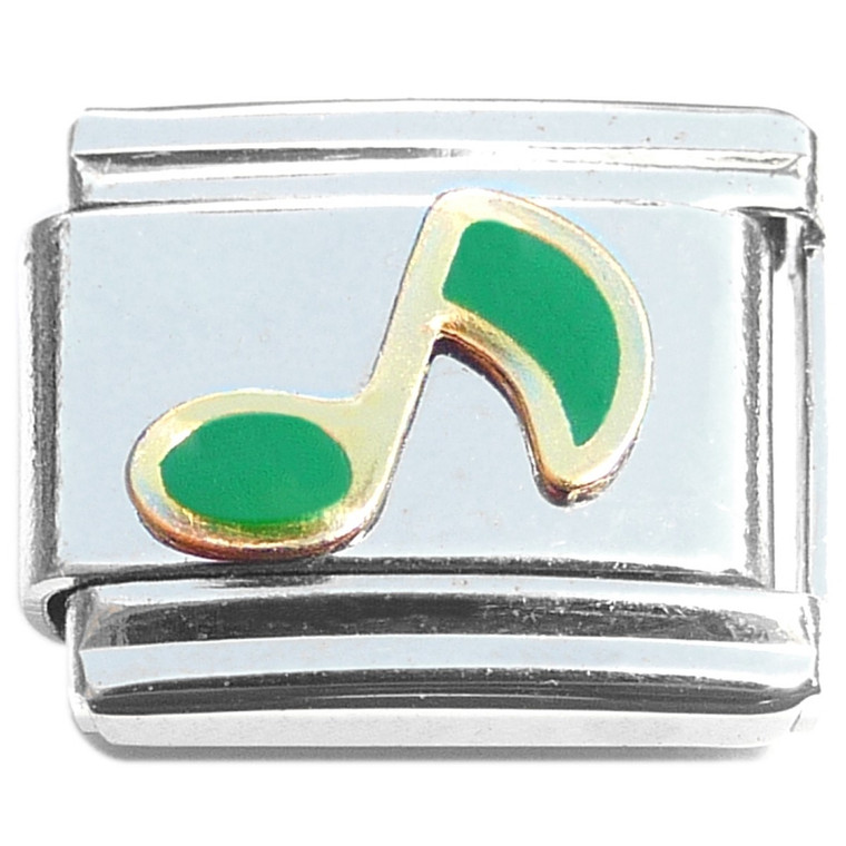 Song Music Note Green Italian Charm