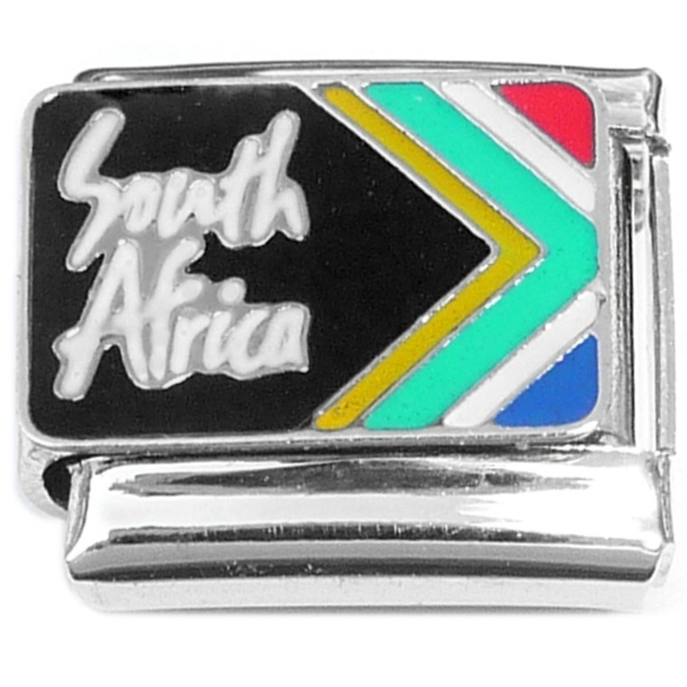 South Africa Words Country Flag Italian Charm