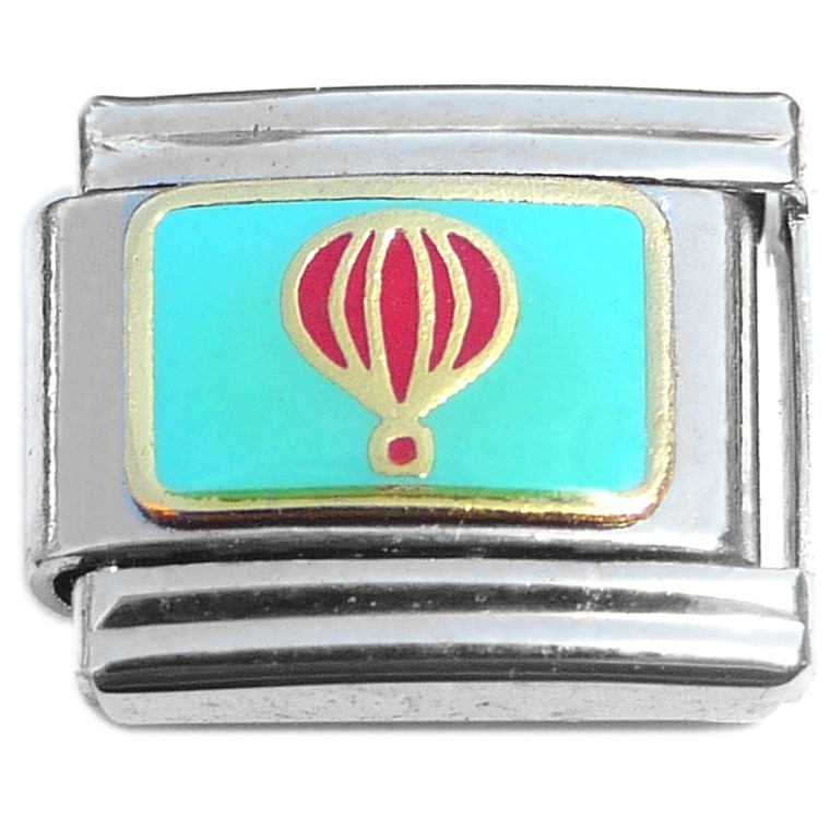 Red Hot Air Balloon Blue Sky Italian Charm
