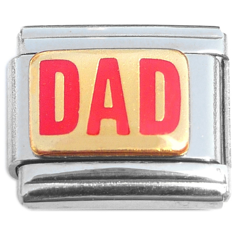 Dad Red for Father Italian Charm