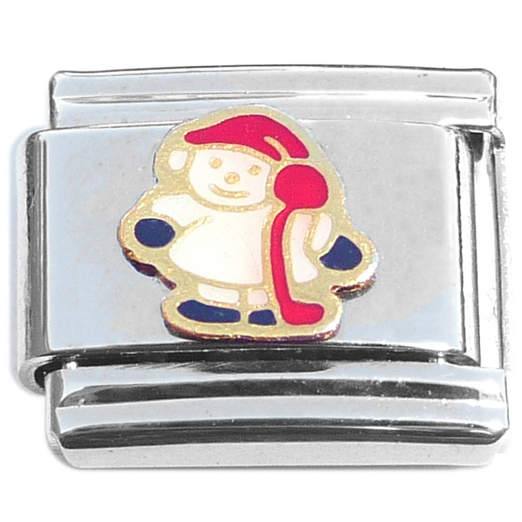 Cute Holiday Bear Red Hat Scarf Italian Charm
