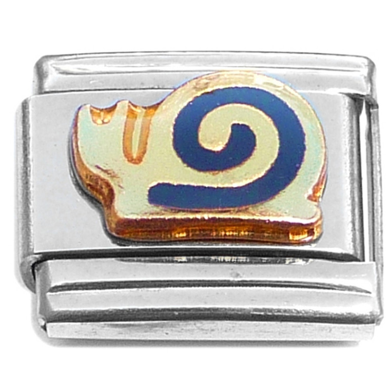 Cute Snail Black Italian Charm