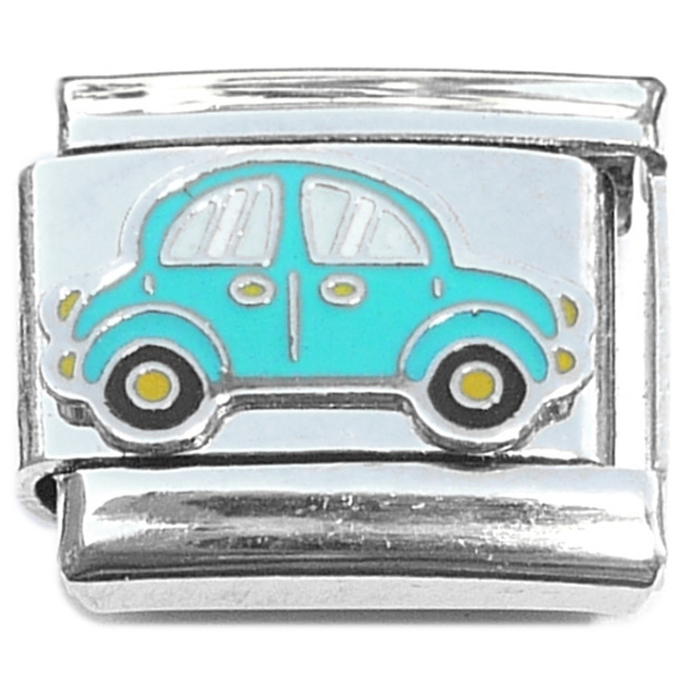 Cute Blue Bug Car Italian Charm