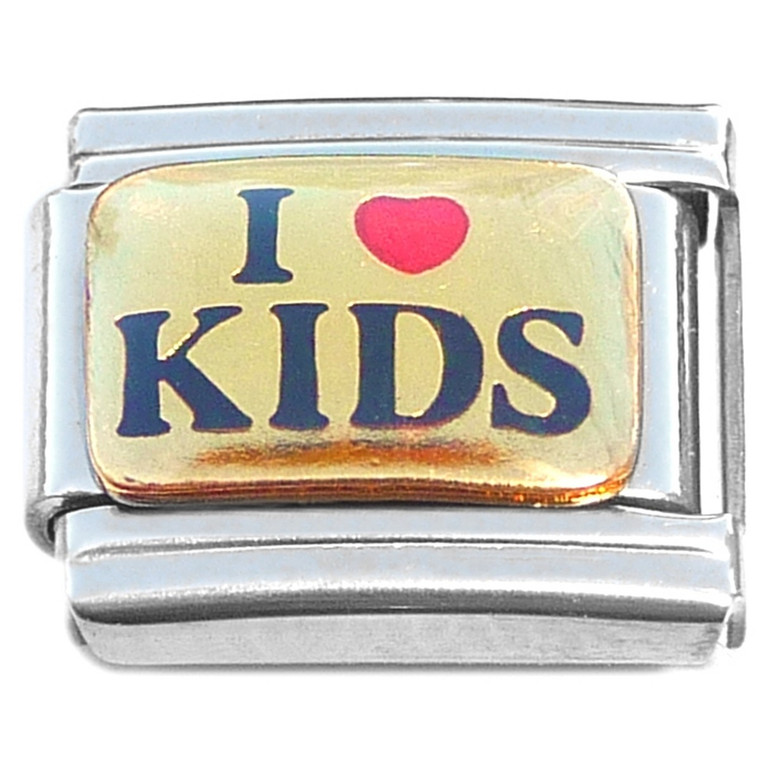 I Love Kids Red Heart Italian Charm