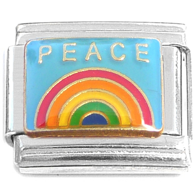 Peace Rainbow Italian Charm