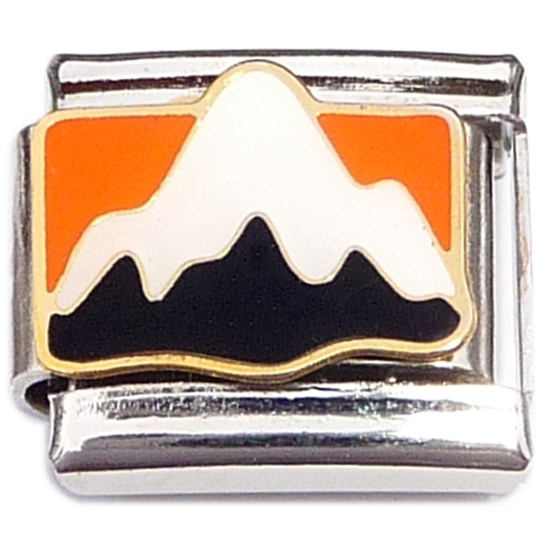 Mountain Range Snow Top Hills Italian Charm