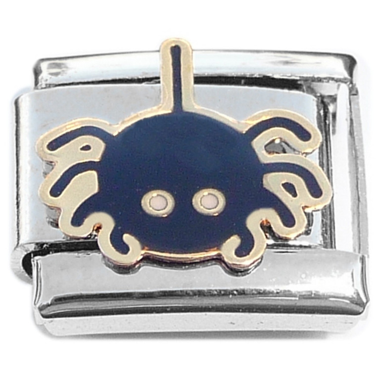 Black Spider Hanging Italian Charm