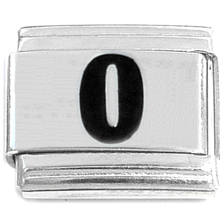 Number Zero Black 0 Italian Charm