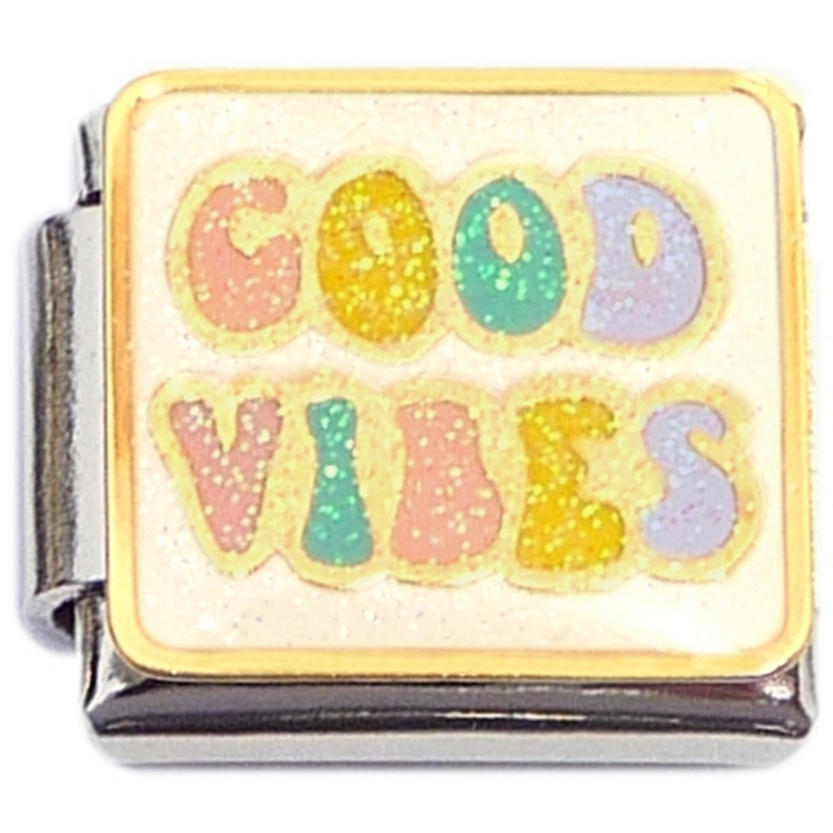 Good Vibes Italian Charm