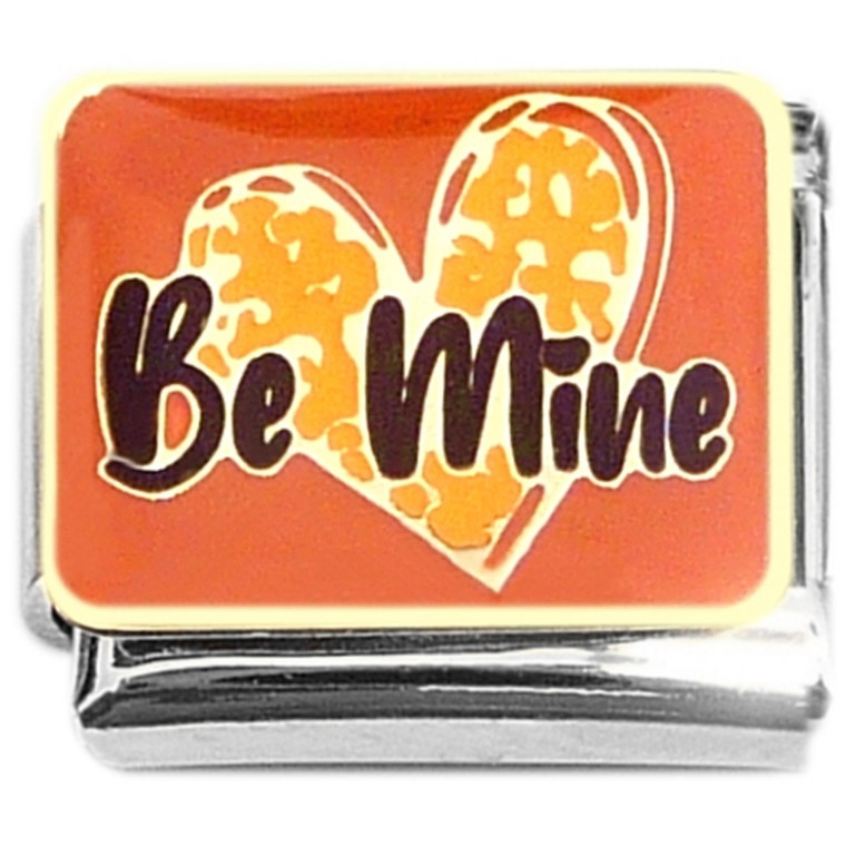 Be Mine Handwritten Heart Italian Charm