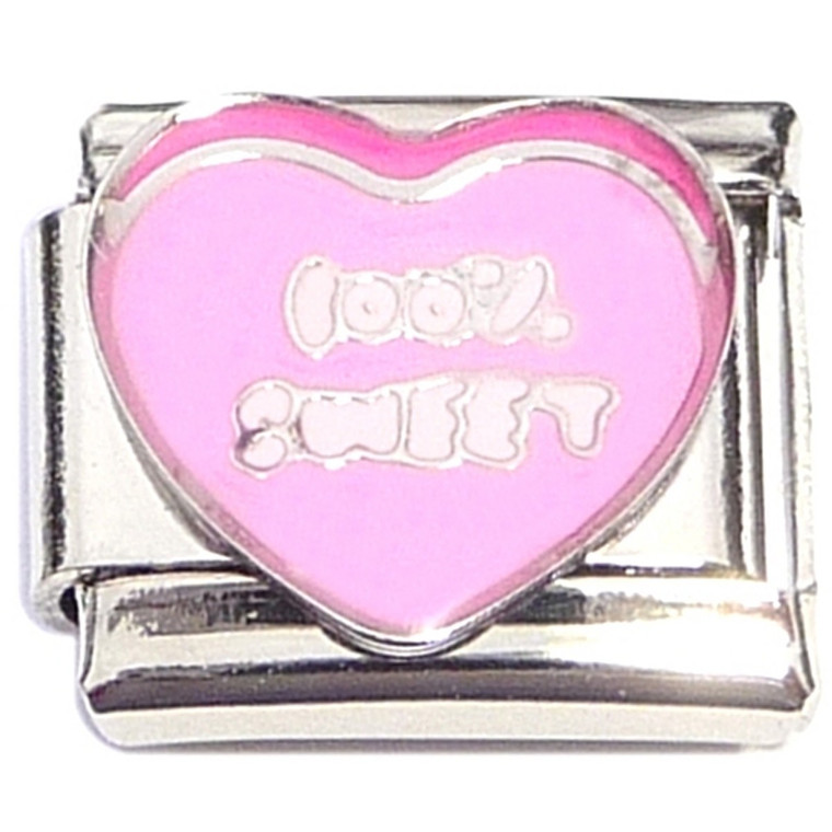 One Hundred Percent Sweet Heart Italian Charm