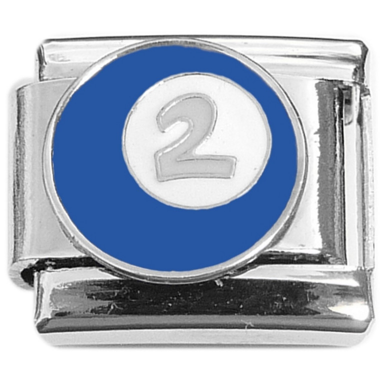 Blue Two Ball Pool Billiards Italian Charm