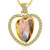 Double Sided Heart Rhinestone Necklace