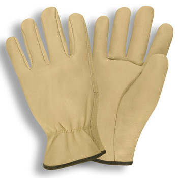 8201L STANDARD GRAIN COWHIDE DRIVER  UNLINED  SHIRRED ELASTIC BACK  STRAIGHT THUMB                                                                   Cordova Safety Products