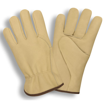 8220XL STANDARD GRAIN COWHIDE  UNLINED  SHIRRED ELASTIC BACK  WRAPAROUND FOREFINGER  WING THUMB Cordova Safety Products