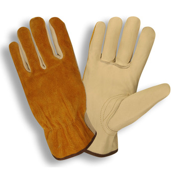 8231S SELECT GRAIN COWHIDE DRIVER  GOLDEN BROWN SPLIT COWHIDE BACK  UNLINED  KEYSTONE THUMB Cordova Safety Products