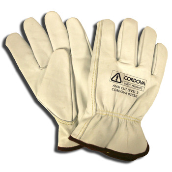 8583KM PREMIUM GRAIN GOATSKIN DRIVER  KEVLAR/GLASS FABRIC LINED  KEYSTONE THUMB  ANSI CUT LEVEL 3 Cordova Safety Products