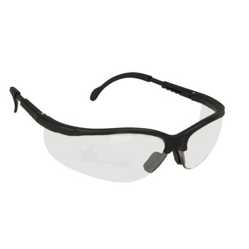 EKB10S BOXER  BLACK FRAME  CLEAR LENS  EXTENDABLE TEMPLES Cordova Safety Products