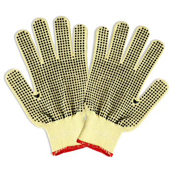 3066XS ARAMID/COTTON  PLAITED MACHINE KNIT  10-GAUGE  2-SIDE PVC DOTS  ANSI CUT LEVEL 2 Cordova Safety Products