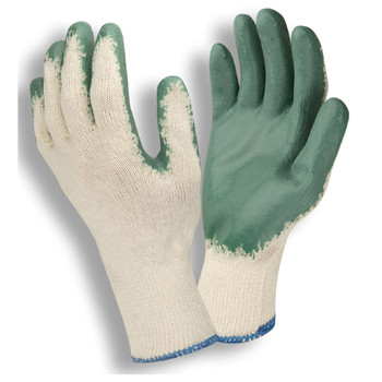 3892M STANDARD  10-GAUGE  NATURAL MACHINE KNIT  GREEN SMOOTH LATEX PALM COATING Cordova Safety Products