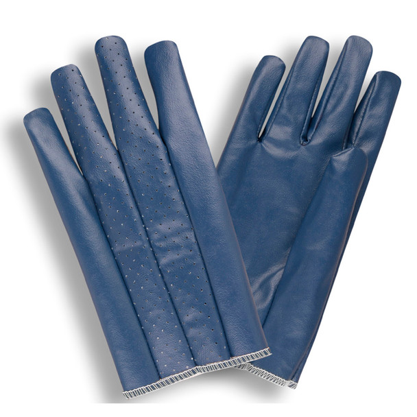 6730M CUT & SEWN NITRILE  BLUE  PERFORATED BACK  SLIP-ON STYLE  LADIES Cordova Safety Products