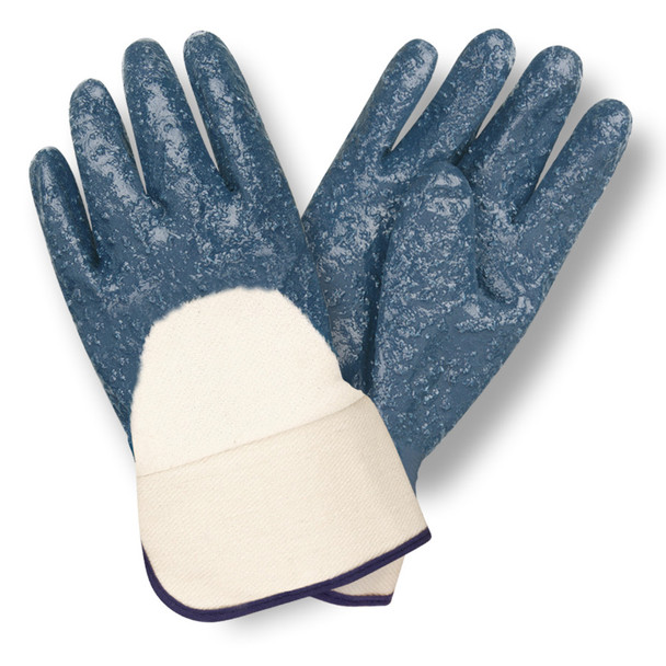 6850R-10 STANDARD DIPPED NITRILE  ROUGH PALM COATED  JERSEY LINED  SAFETY CUFF Cordova Safety Products