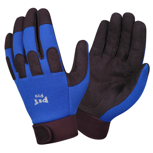 77371 PIT PRO  ACTIVITY GLOVE  SYNTHETIC LEATHER DOUBLE PALM  BLUE SPANDEX BACK  HOOK & LOOP CLOSURE  LARGE Cordova Safety Products