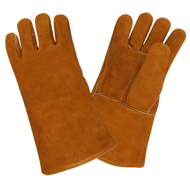 7635 REGULAR SHOULDER LEATHER WELDER  STRAIGHT THUMB WITH THUMB GUARD  KEVLAR SEWN  FULL SOCK LINING   RUSSET Cordova Safety Products