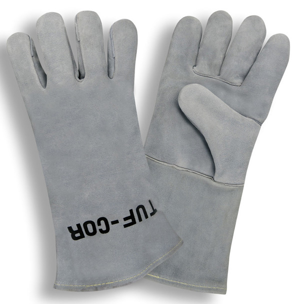 7650 SELECT SHOULDER LEATHER WELDER  WING THUMB  KEVLAR SEWN  FULL SOCK LINING  GRAY Cordova Safety Products