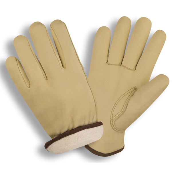 8248XL STANDARD GRAIN COWHIDE DRIVER  THERMAL LINED  SHIRRED ELASTIC BACK  KEYSTONE THUMB                                                               Cordova Safety Products