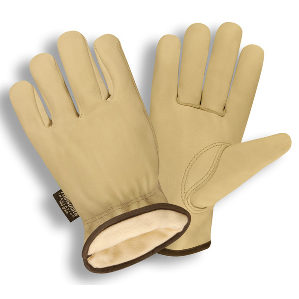 8255M PREMIUM GRAIN COWHIDE DRIVER  THINSULATE LINED  SHIRRED ELASTIC BACK   KEYSTONE THUMB Cordova Safety Products