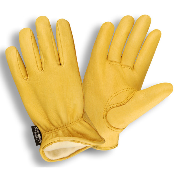 90508 PREMIUM GRAIN DEERSKIN DRIVER  THINSULATE LINED  SHIRRED ELASTIC BACK  KEYSTONE THUMB  EXTRA SMALL Cordova Safety Products