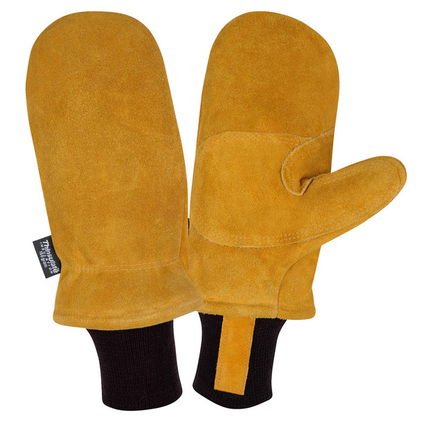 FB300L FREEZEBEATER PREMIUM RUSSET SIDE SPLIT COWHIDE MITTEN  DOUBLE PALM & REINFORCED CROTCH  C150 THINSULATE LINED  HEAVY NYLON KNIT WRIST Cordova Safety Products