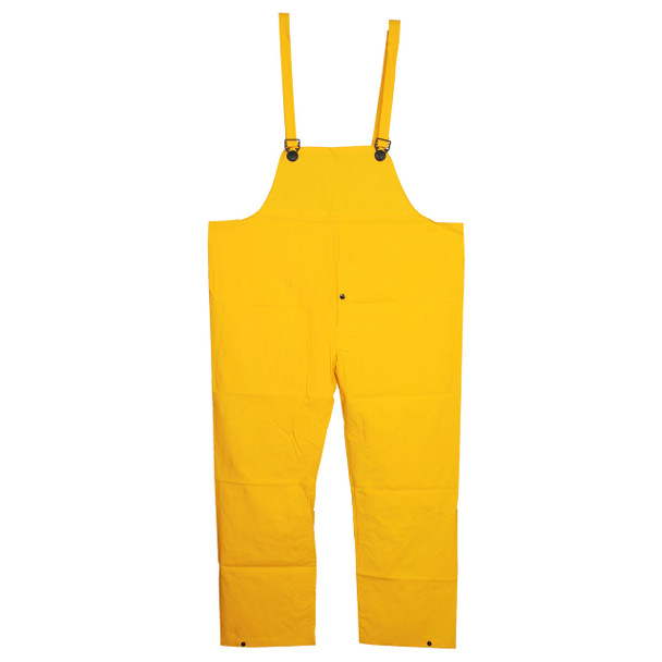 R8021FRBPS DEFIANCE FR  .28 MM PVC/NYLON/PVC  YELLOW BIB PANTS WITH FLY  LIMITED FLAME RESISTANCE  ATTACHED SUSPENDERS Cordova Safety Products