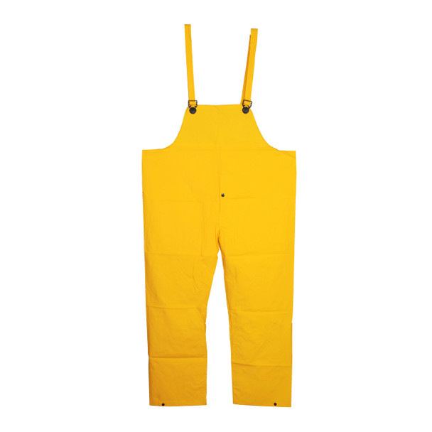 RB35YXL STORMFRONT  .35 MM PVC/POLYESTER  YELLOW BIB PANTS WITH SUSPENDERS  SNAP FLY Cordova Safety Products