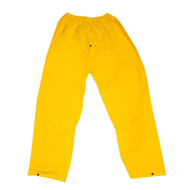 RWP35YL STORMFRONT  .35 MM PVC/POLYESTER  YELLOW RAIN PANTS WITH ELASTIC WAIST Cordova Safety Products