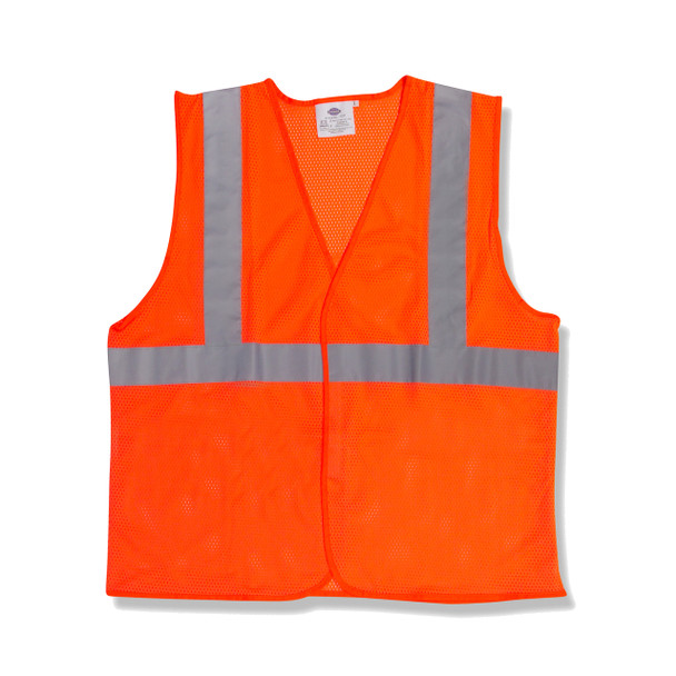 V210P4XL CLASS II  ORANGE MESH VEST  HOOK & LOOP CLOSURE  2-INCH SILVER REFLECTIVE TAPE  Cordova Safety Products