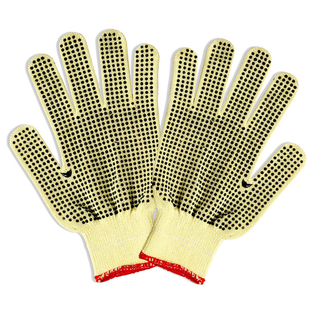 3066L ARAMID/COTTON  PLAITED MACHINE KNIT  10-GAUGE  2-SIDE PVC DOTS  ANSI CUT LEVEL 2 Cordova Safety Products