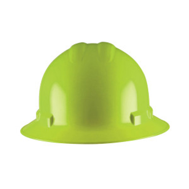 H34R6 DUO  HI-VIS GREEN FULL-BRIM STYLE HELMET  4-POINT RATCHET SUSPENSION Cordova Safety Products