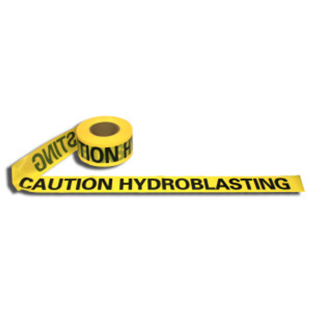 T20104 2.0 MIL Barricade Tape  YELLOW CAUTION HYDROBLASTING Cordova Safety Products