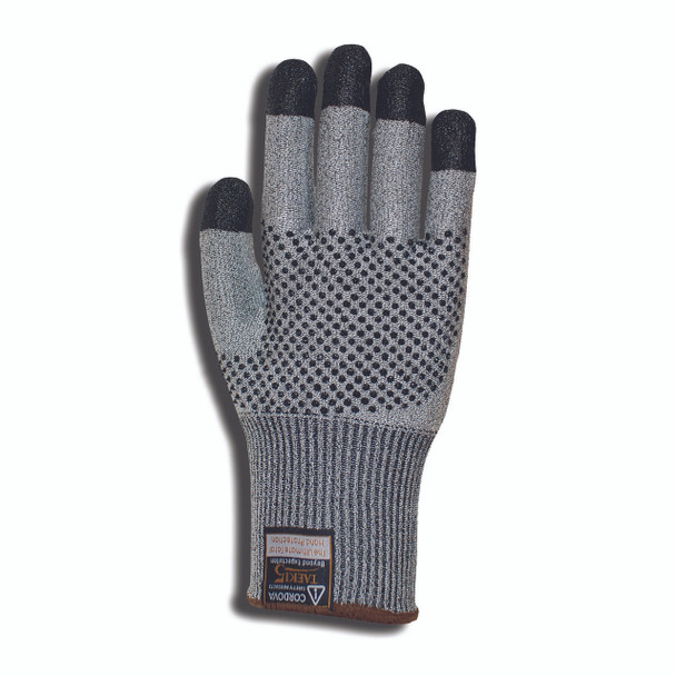 3759XS MONARCH-DOTS /13-GAUGE GRAY TAEKI5 SHELL  2-SIDE NITRILE DOTS AND FINGERTIPS  ANSI CUT LEVEL 3 Cordova Safety Products