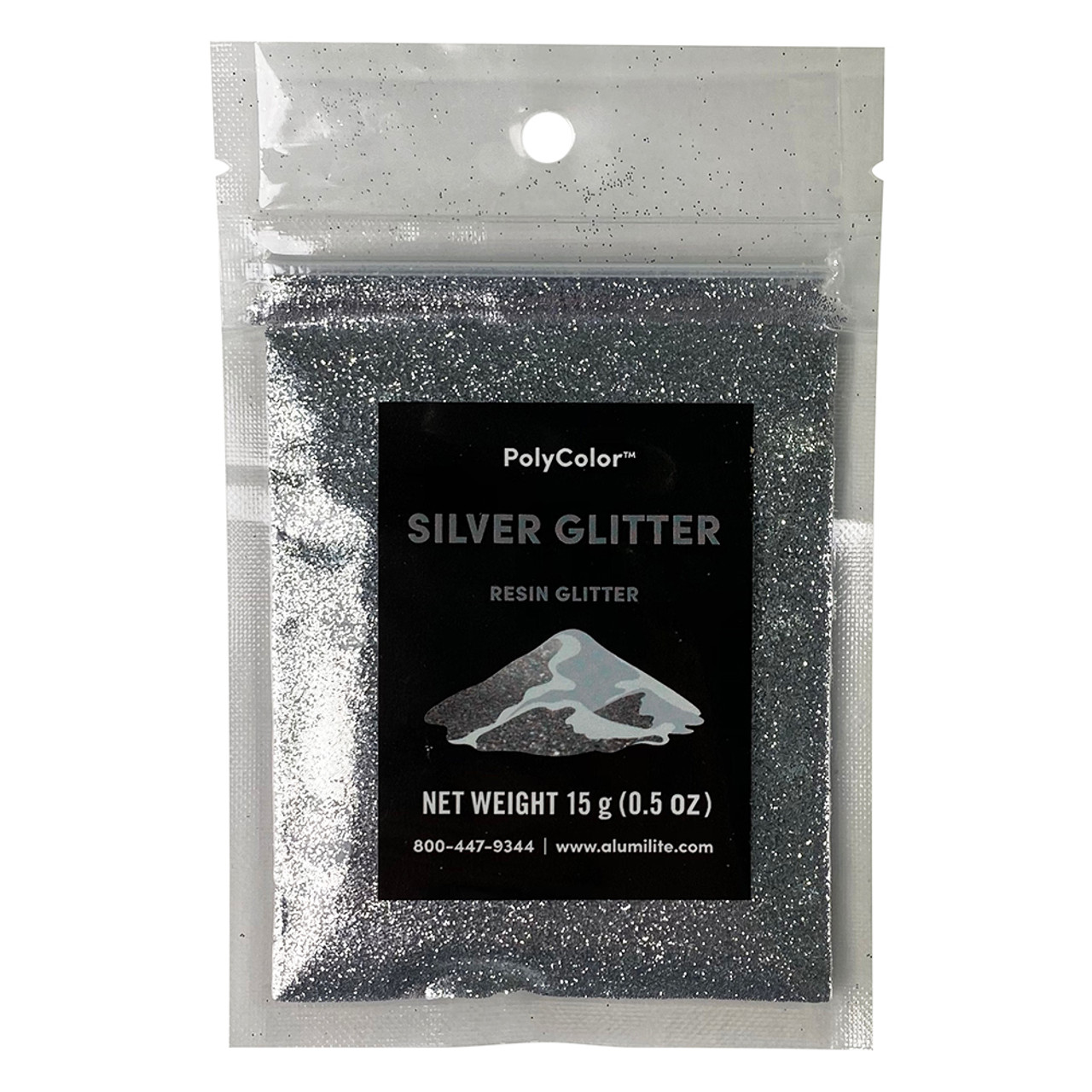 Black Glitter Powder (PolyColor) Colored Glitter for Epoxy Resin