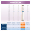 Dental Bur - Diamond Round 4 - Med Grit - 22mm RA - 5 pack