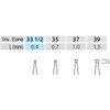 Dental Bur - Inverted Cone 33 1/2 - 19mm FG (standard length) - 5 pack