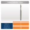 Dental Bur - Round End Fissure 1158 - 19mm FG (standard length) - 5 pack