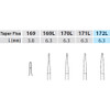 Dental Bur - Taper Fissure 172L - 19mm FG (standard length) - 5 pack