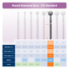 Diamond Bur - Round 10 Med Grit FG Standard Length - 5 Pack