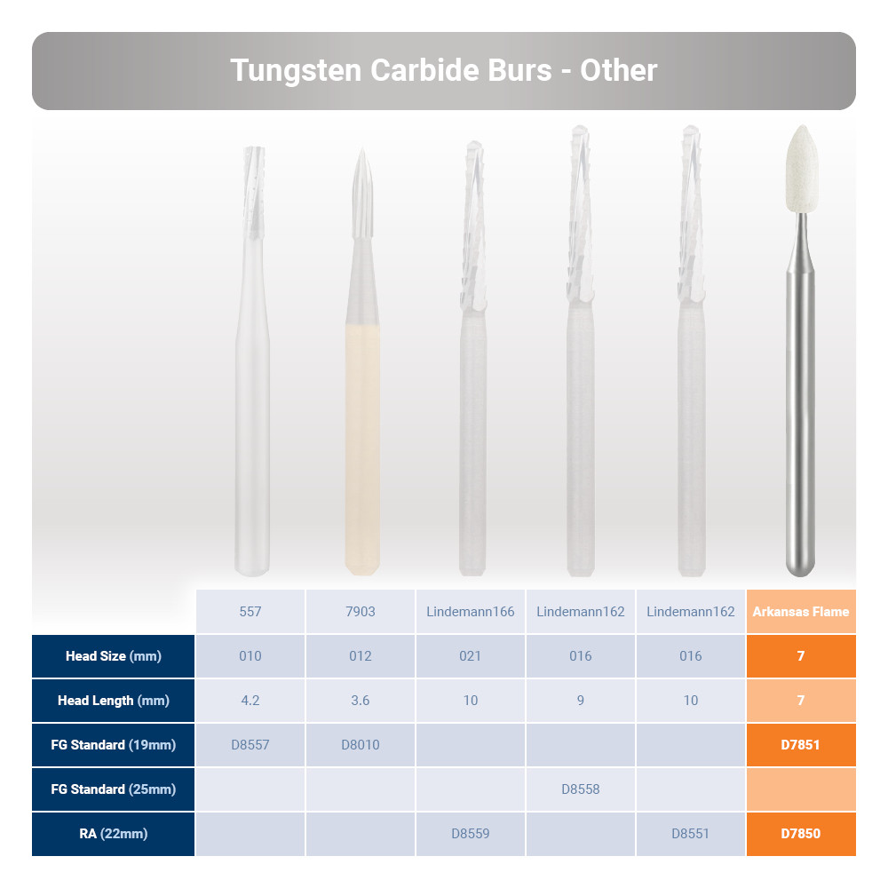 Whitestone Bur Dental Bur - White arkansas stone 661 - 19mm FG (standard length) - single
