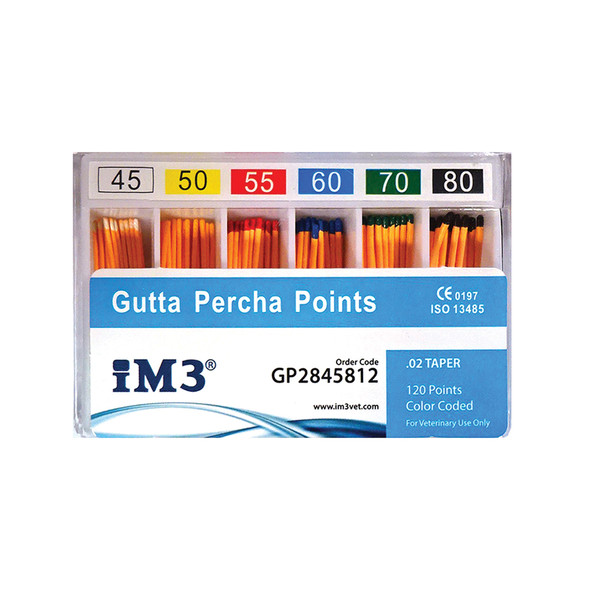 Gutta Percha Points - 28 mm - ISO 45-80 - 120 pcs