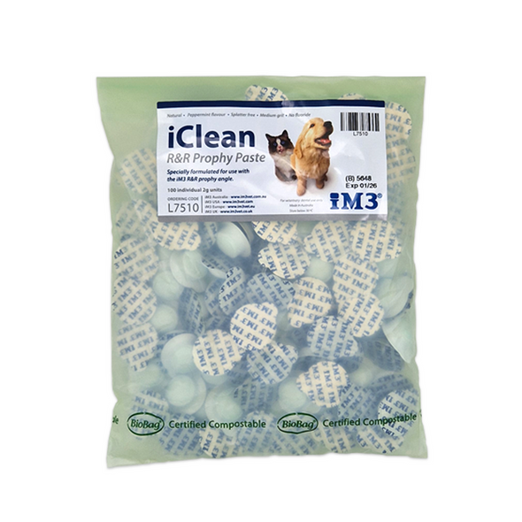 iClean Prophy Paste - Medium 100 x 2g - Peppermint - Short Dated